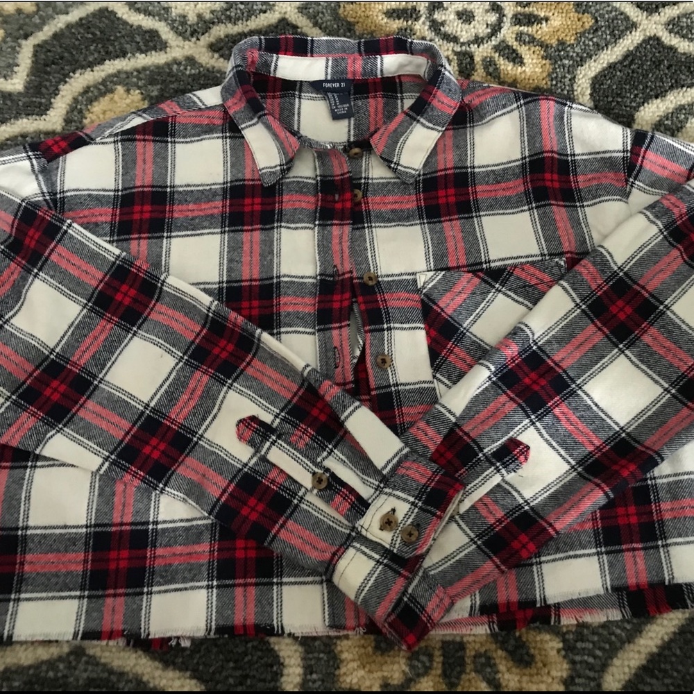 Forever 21 cropped flannel